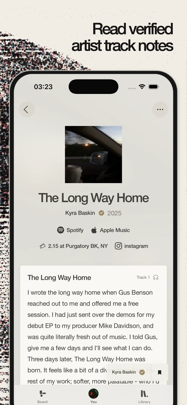 Kyra Baskin’s official notes on The Long Way Home